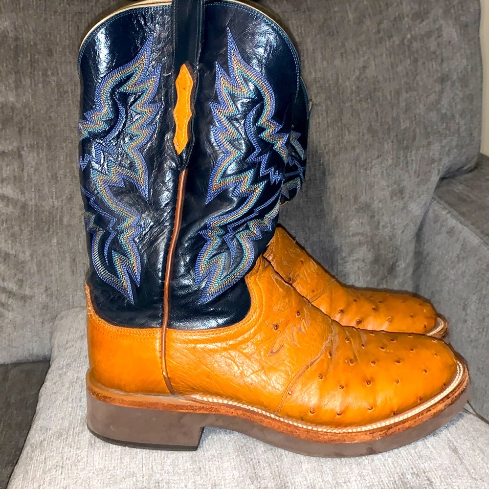 Lucheese 2000 ostrich skinned boots. Size 8.5E